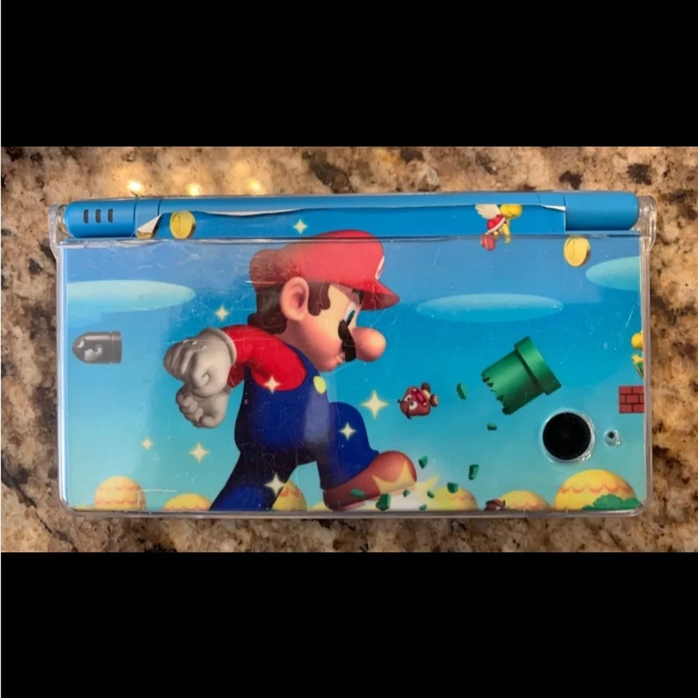 Super Mario Bros DS Console, Stylus Pen, Four (4) Games & Case